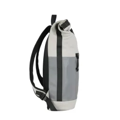 New Rebels Bowie New York Lichtgrijs 21L Rugzak Rolltop Reflectie Waterafstotend Laptop 15.6