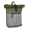 New Rebels Bowie New York Olijf Groen 21L Rugzak Rolltop Reflectie Waterafstotend Laptop 15.6"