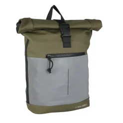New Rebels Bowie New York Olijf Groen 21L Rugzak Rolltop Reflectie Waterafstotend Laptop 15.6"