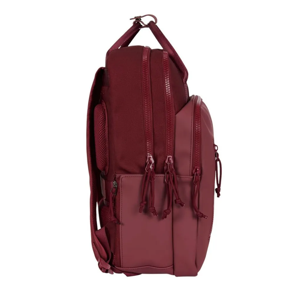 New Rebels Bruce Milwaukee Burgundy 18L Rugzak Waterafstotend Laptop 15.6"
