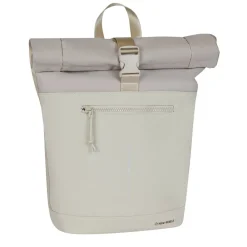 New Rebels Bruce New York Beige 21L Rolltop Rugzak Waterafstotend Laptop 15.6"