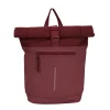 New Rebels Bruce New York Burgundy 21L Rolltop Rugzak Waterafstotend Laptop 15.6"