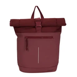 New Rebels Bruce New York Burgundy 21L Rolltop Rugzak Waterafstotend Laptop 15.6"