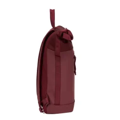 New Rebels Bruce New York Burgundy 21L Rolltop Rugzak Waterafstotend Laptop 15.6"