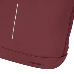 New Rebels Bruce New York Burgundy 21L Rolltop Rugzak Waterafstotend Laptop 15.6