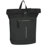 New Rebels Bruce New York Zwart 21L Rolltop Rugzak Waterafstotend Laptop 15.6"