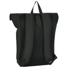 New Rebels Bruce New York Zwart 21L Rolltop Rugzak Waterafstotend Laptop 15.6"