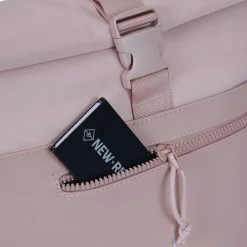 New Rebels Bruce New York Oudroze 21L Rolltop Rugzak Waterafstotend Laptop 15.6