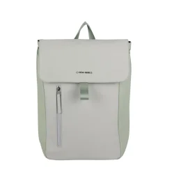 New Rebels Ceres Dothan Lime Lichtgrijs 15L Rugtas met Flap Waterafstotend Laptop 15.6
