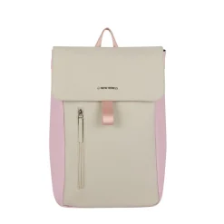 New Rebels Ceres Dothan Roze Beige 15L Rugtas met Flap Waterafstotend Laptop 15.6