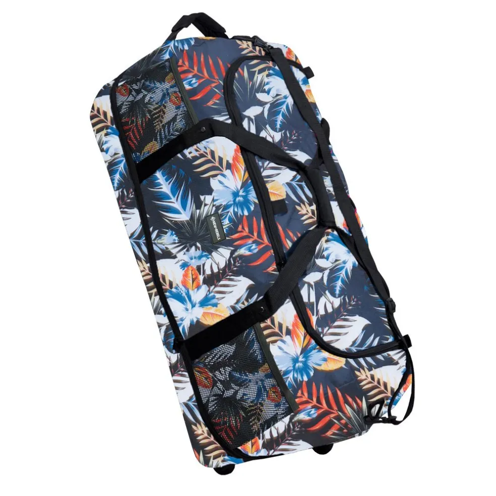 New Rebels Cranford Newark Flower oprolbare reistas met 2 wielen - 110L vergrootbare tas met handgrepen en ritssluiting - lichtgewicht