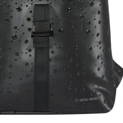 New Rebels Droplets Los Angeles Zwart 7L Rolltop Rugzak Waterafstotend - Waterdruppel Design