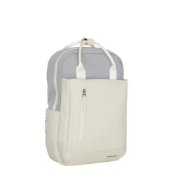New Rebels Ferron Miami Rugzak 9L Waterafstotende Laptop Rugtas 13 inch Schooltas en Werktas van PU Nylon Comfortabel Lila Beige
