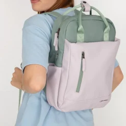 New Rebels Ferron Miami Rugzak 9L Waterafstotende Laptop Rugtas 13 inch Schooltas en Werktas van PU Nylon Comfortabel Lila