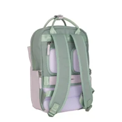 New Rebels Ferron Miami Rugzak 9L Waterafstotende Laptop Rugtas 13 inch Schooltas en Werktas van PU Nylon Comfortabel Lila