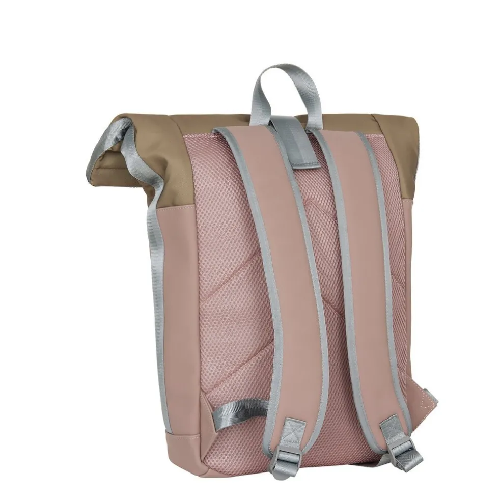 New Rebels Ferron New York Rolltop Rugzak 16L Oud Roze