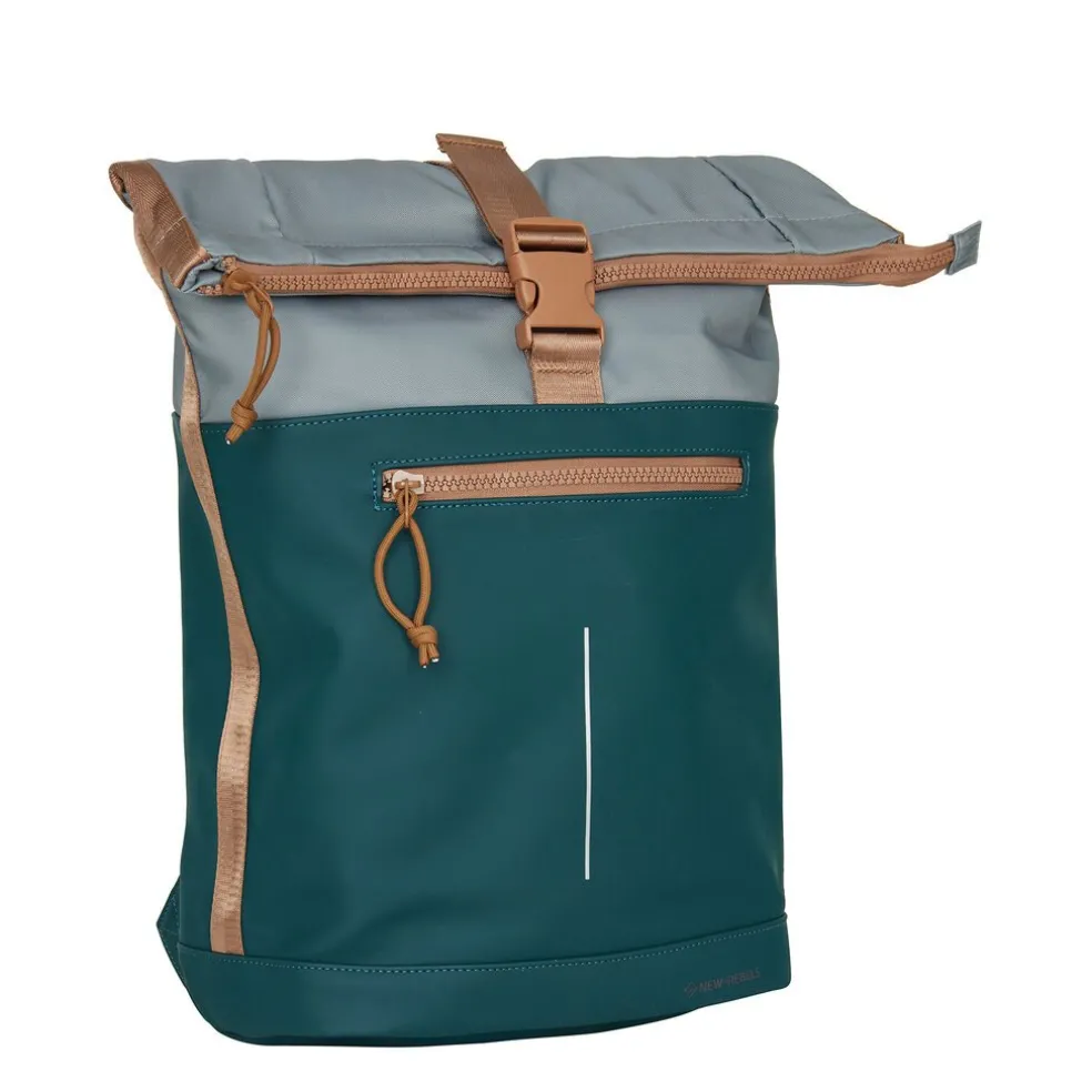 New rebels Ferron New York Rolltop Rugzak 16L Petrol