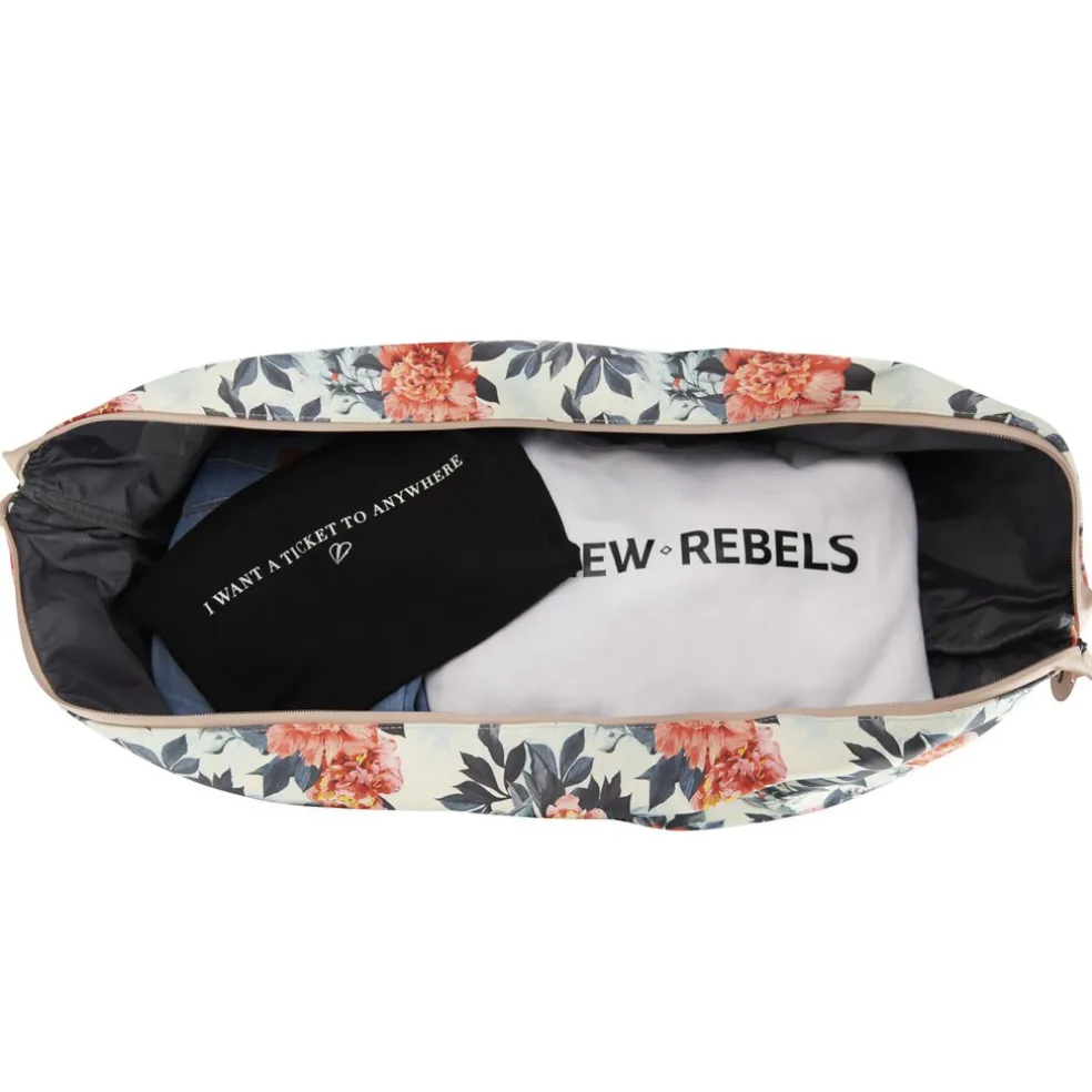 New Rebels Flora Weston Duffel Wit 54L Trolley Waterafstotend