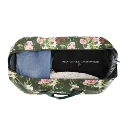 New Rebels Flora Weston Duffel Donkergroen 54L Trolley Waterafstotend