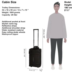 New Rebels Harper Laredo Zwart 29L On Board Trolley Waterafstotend