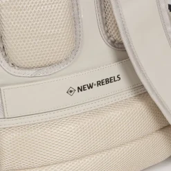 New Rebels Harper Miami Rugzak 9L Waterafstotende Laptop Rugtas 13 inch Schooltas en Werktas van PU Comfortabel Beige