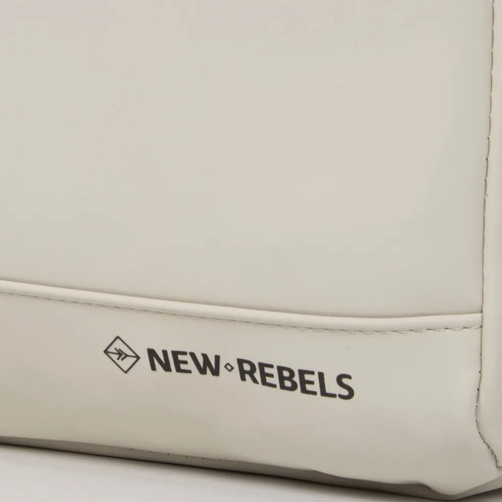 New Rebels Harper Miami Rugzak 9L Waterafstotende Laptop Rugtas 13 inch Schooltas en Werktas van PU Comfortabel Beige