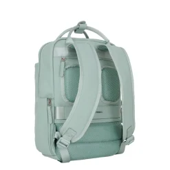 New Rebels Harper Miami Rugzak 9L Waterafstotende Laptop Rugtas 13 inch Schooltas en Werktas van PU Comfortabel Salie Green
