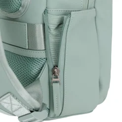 New Rebels Harper Miami Rugzak 9L Waterafstotende Laptop Rugtas 13 inch Schooltas en Werktas van PU Comfortabel Salie Green