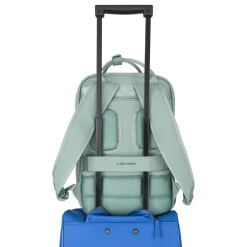 New Rebels Harper Miami Rugzak 9L Waterafstotende Laptop Rugtas 13 inch Schooltas en Werktas van PU Comfortabel Salie Green