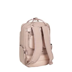 New Rebels Harper Miami Rugzak 9L Waterafstotende Laptop Rugtas 13 inch Schooltas en Werktas van PU Comfortabel Oudroze