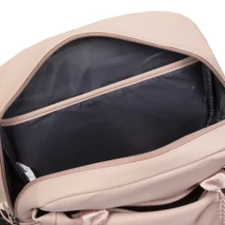 New Rebels Harper Miami Rugzak 9L Waterafstotende Laptop Rugtas 13 inch Schooltas en Werktas van PU Comfortabel Oudroze