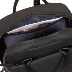 New Rebels Harper Miami Rugzak 9L Waterafstotende Laptop Rugtas 13 inch Schooltas en Werktas van PU Comfortabel Zwart