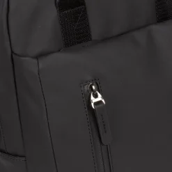 New Rebels Harper Miami Rugzak 9L Waterafstotende Laptop Rugtas 13 inch Schooltas en Werktas van PU Comfortabel Zwart