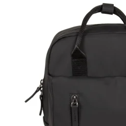 New Rebels Harper Miami Rugzak 9L Waterafstotende Laptop Rugtas 13 inch Schooltas en Werktas van PU Comfortabel Zwart