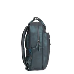 New Rebels Harper Miami Rugzak 9L Waterafstotende Laptop Rugtas 13 inch Schooltas en Werktas van PU Comfortabel Metalic Groen