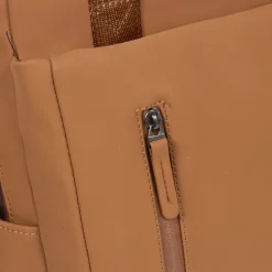 New Rebels Harper Miami Rugzak 9L Waterafstotende Laptop Rugtas 13 inch Schooltas en Werktas van PU Comfortabel Cognac