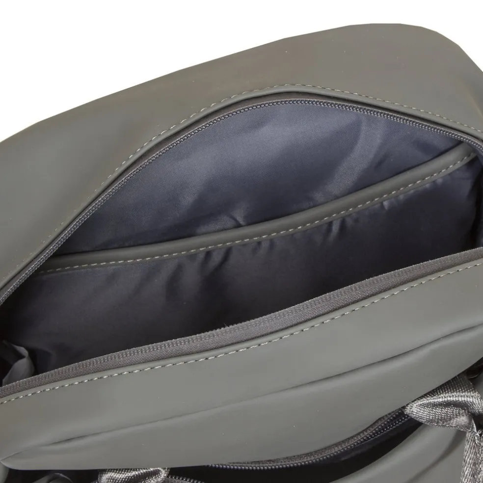 New Rebels Harper Miami Rugzak 9L Waterafstotende Laptop Rugtas 13 inch Schooltas en Werktas van PU Comfortabel Antraciet