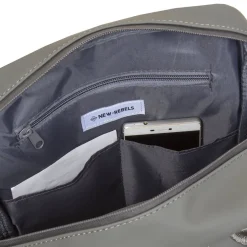 New Rebels Harper Miami Rugzak 9L Waterafstotende Laptop Rugtas 13 inch Schooltas en Werktas van PU Comfortabel Antraciet