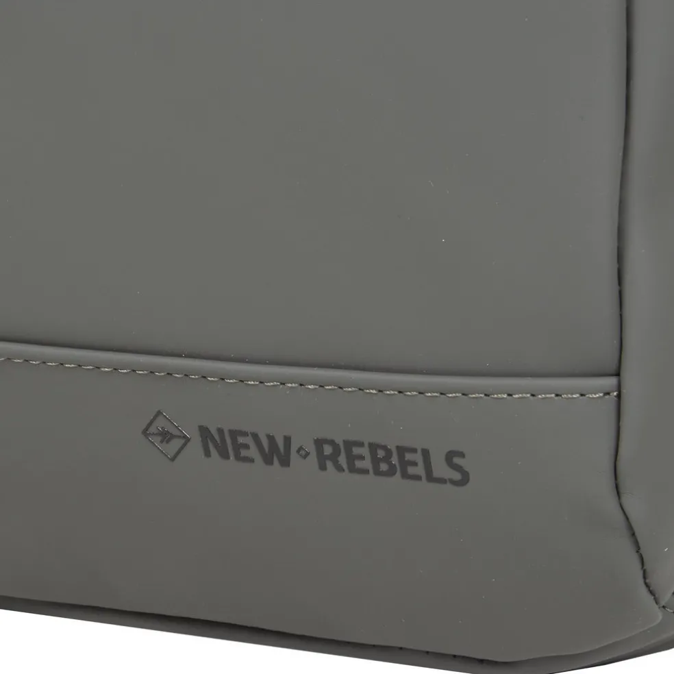 New Rebels Harper Miami Rugzak 9L Waterafstotende Laptop Rugtas 13 inch Schooltas en Werktas van PU Comfortabel Antraciet