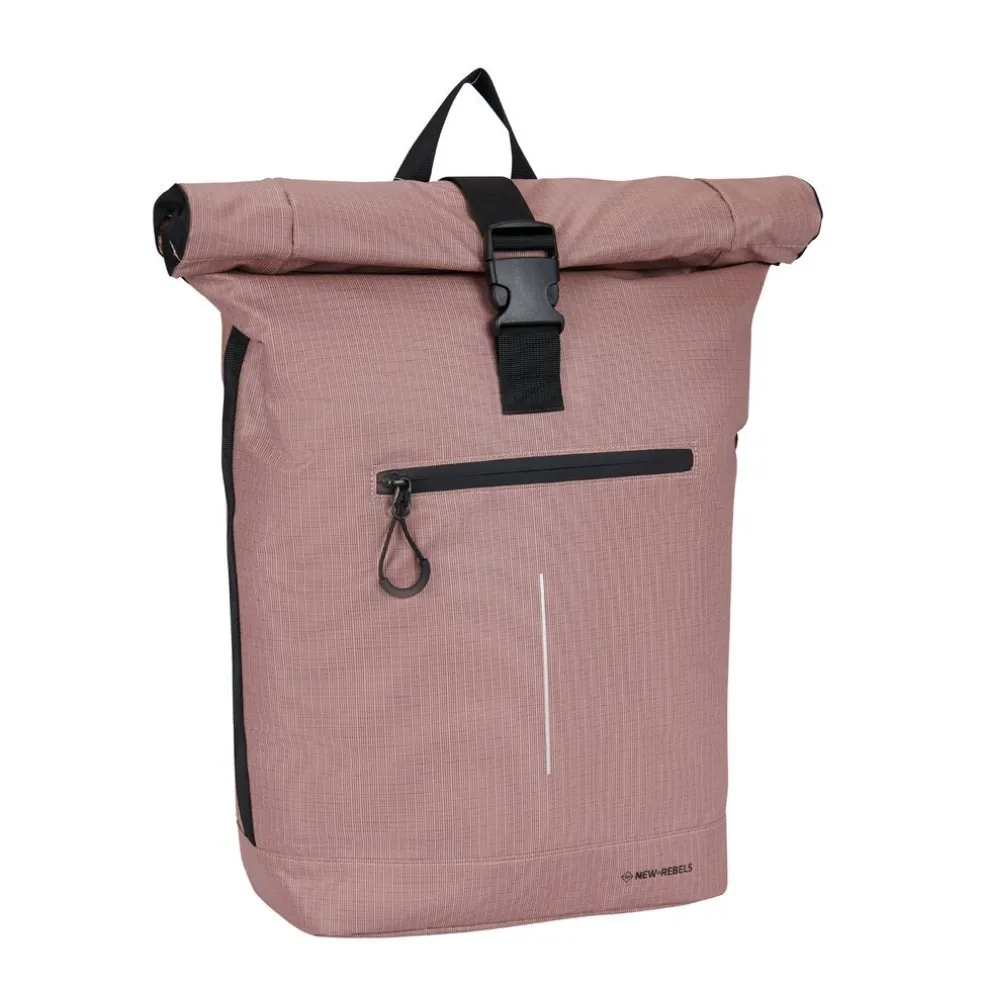 New Rebels Hugo New York 17L Waterdichte Rolltop Rugtas Oud roze