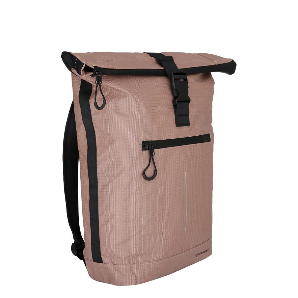 New Rebels Hugo New York 17L Waterdichte Rolltop Rugtas Oud roze
