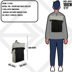 New Rebels Julan Eugene Rugzak 12L Licht grijs Waterafstotend