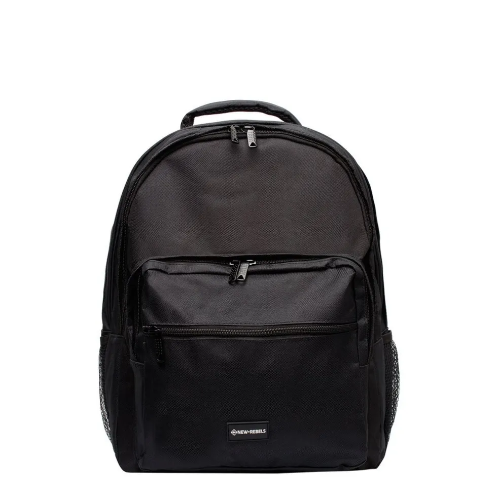 New Rebels Katschberg - Schooltas - Laptopvak - Zwart - Rugzak - Rugtas