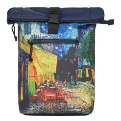 New Rebels Mart Art - New York Cafe at Night Rolltop Rugzak 21L