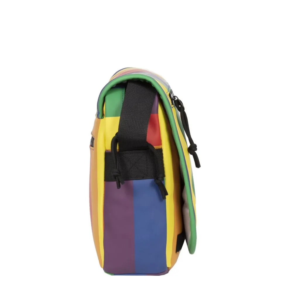 New Rebels Mart Bronx Regenboog 8L A4 Schoudertas met Flapover Waterafstotend