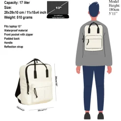 New Rebels Mart Chicago Off White 17L Rugtas Waterafstotend Laptop 13