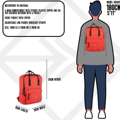 New Rebels Mart Chicago Rood 17L Rugtas Waterafstotend Laptop 13