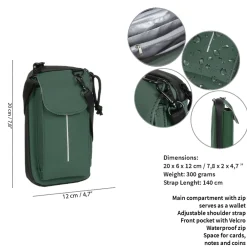 New Rebels Mart Cincinnati Donker Groen Telefoontasje Waterafstotend