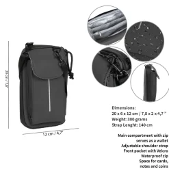New Rebels Mart Cincinnati Zwart Telefoontasje Waterafstotend