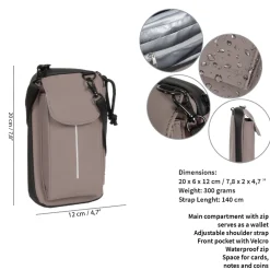 New Rebels Mart Cincinnati Taupe Telefoontasje Waterafstotend